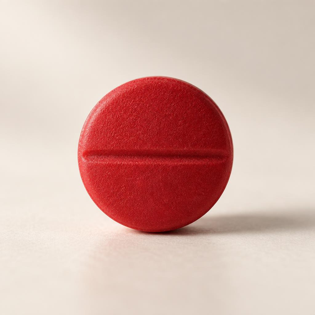 A single round Vimora treatment tablet